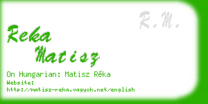 reka matisz business card
